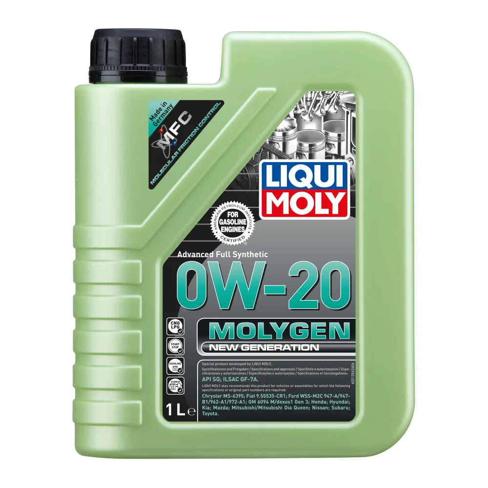 Aceite de Tecnología Sintética con Aditivo Molygen Molygen New Generation 0W-20 1 L Liqui Moly