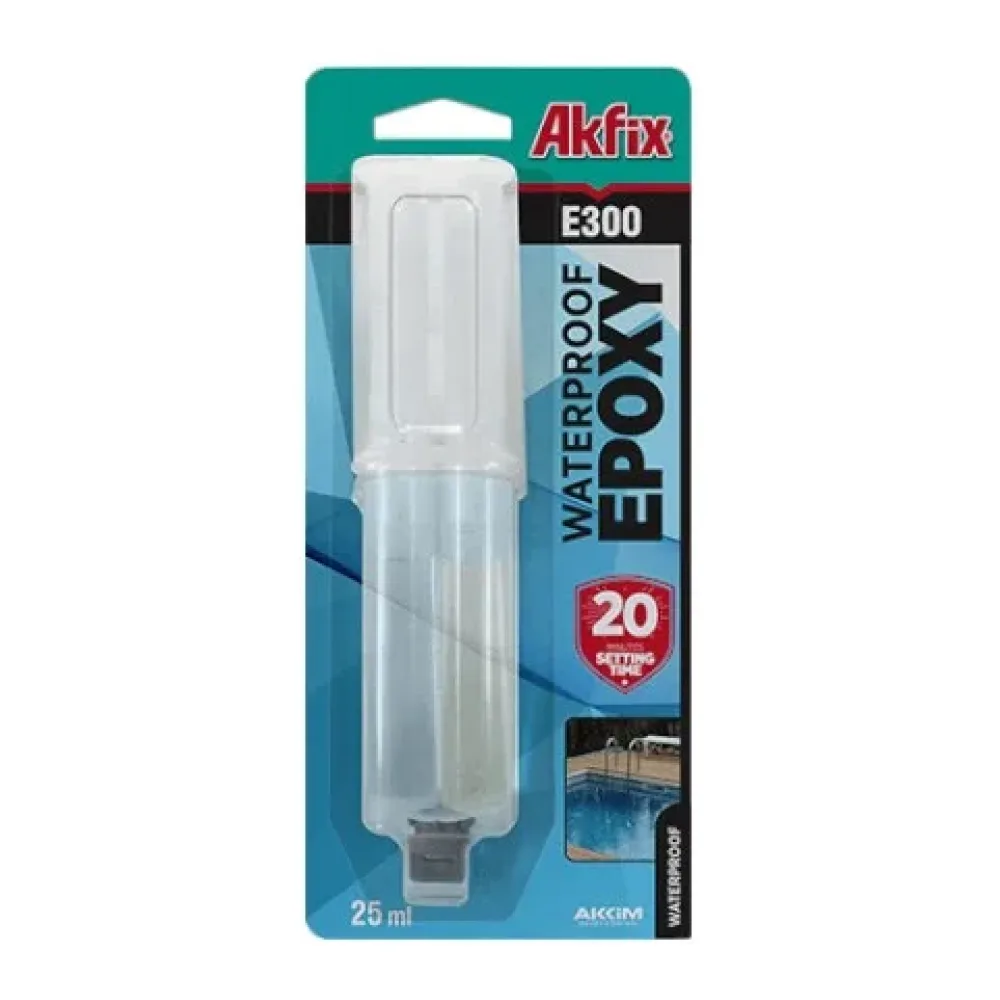 Adhesivo Epoxi Resistente Al Agua E300 25 Ml Akfix