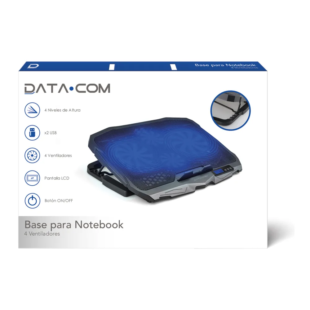 Base Notebook Lcd 4 Ventiladores Datacom