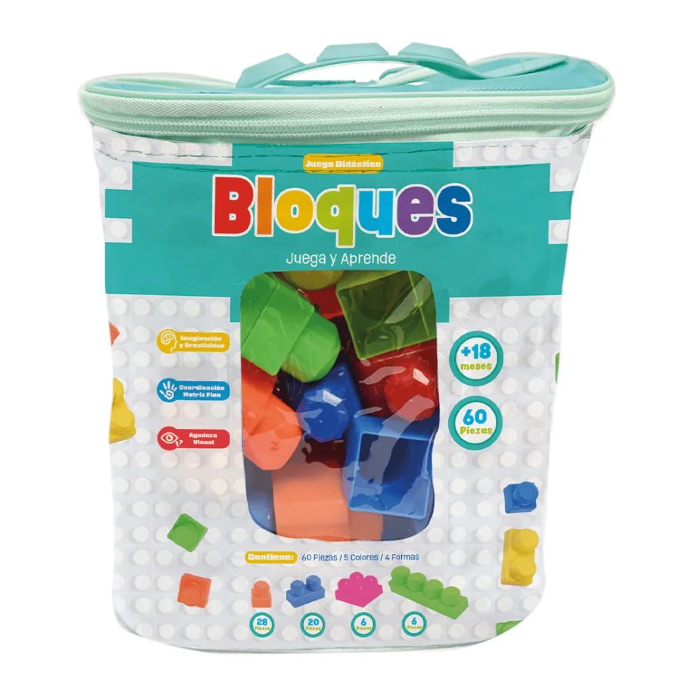Bloque Encaje Jumbo 60 Piezas Nobel Toys