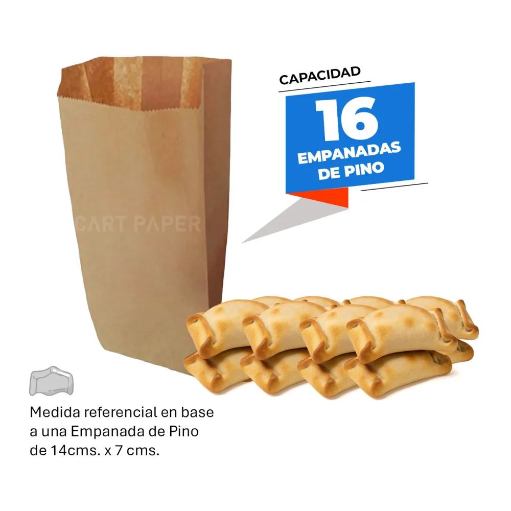 Bolsa Papel Kraft Tipo Saco 7 Kg 27X40 Pack 250 Un