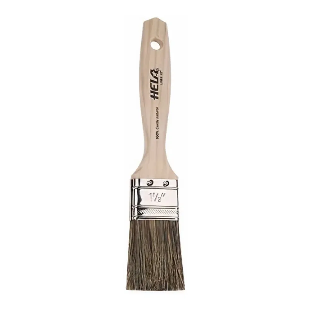 Brocha Cerda Gris 1/2 X 1 1/2 Pulg Mango Madera Hela