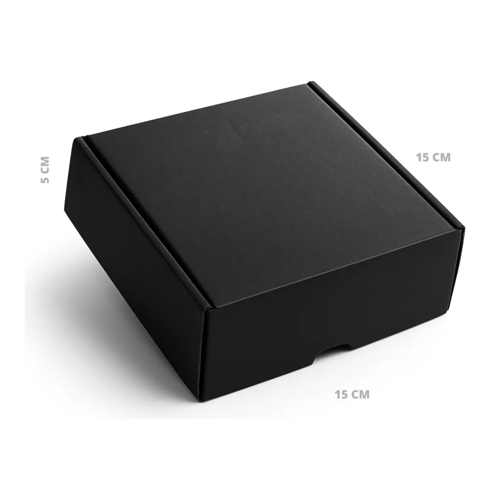 Caja Autoarmable 15X15X5 Negra Pack 25U Micro Corrugado
