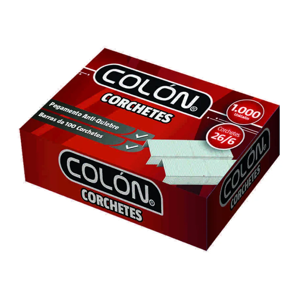 Caja Corchetes N°26/6 1000 Unid. Colon