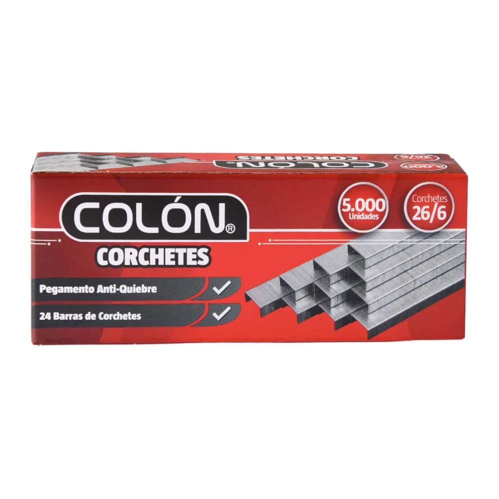 Caja Corchetes N°26/6 5000 Unid. Colon