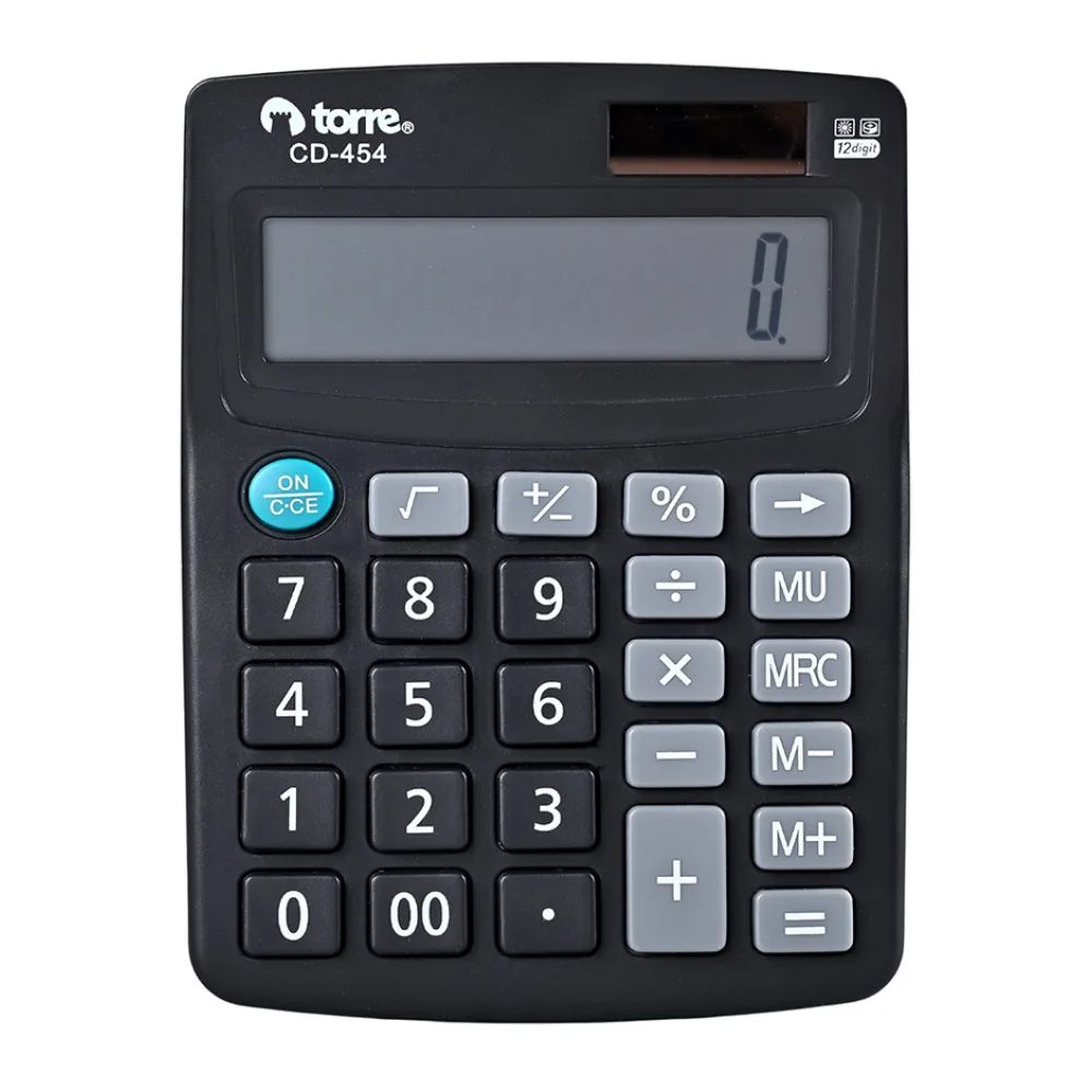 Calculadora Escritorio Negra 12 Dígitos 38X106X26.5 Mm