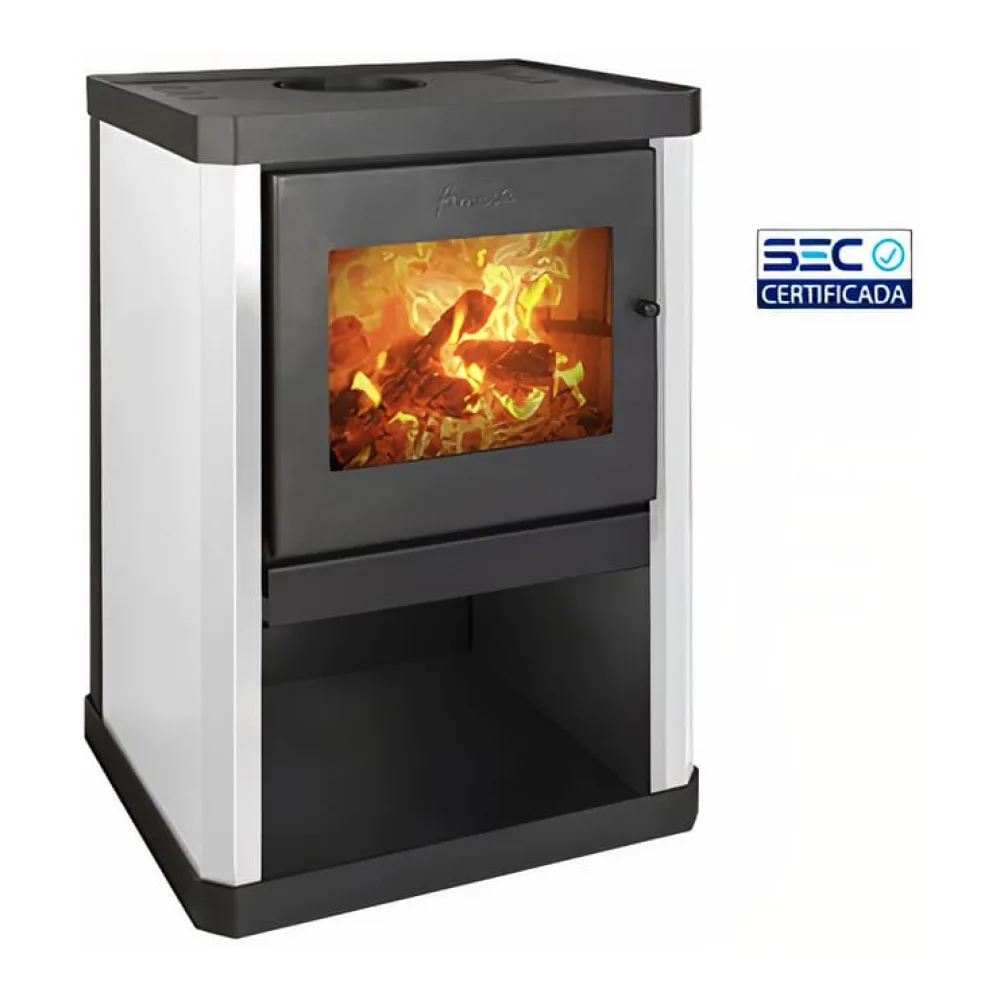 Calefactor a Leña Classic 400 Blanco Invierno Amesti