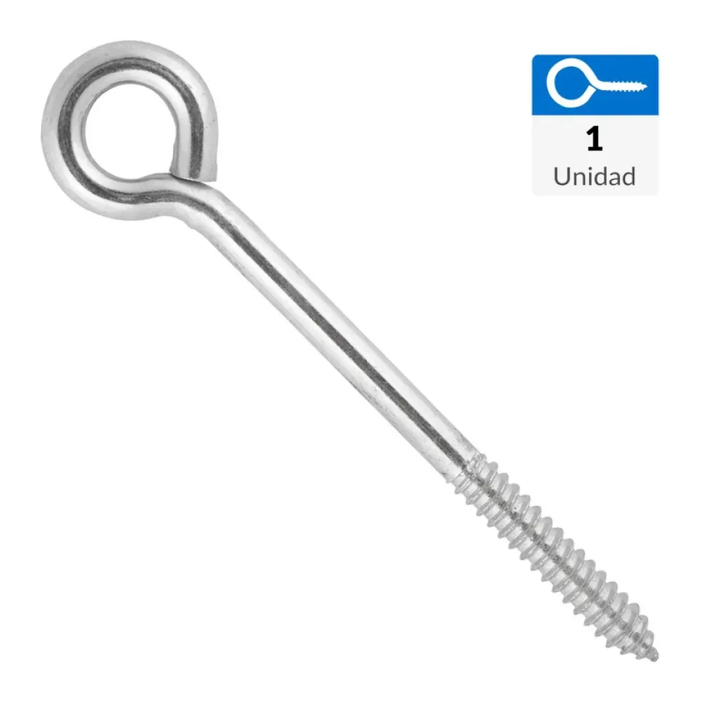 Cáncamo Acero 1/4"X5 Zincado Fixser