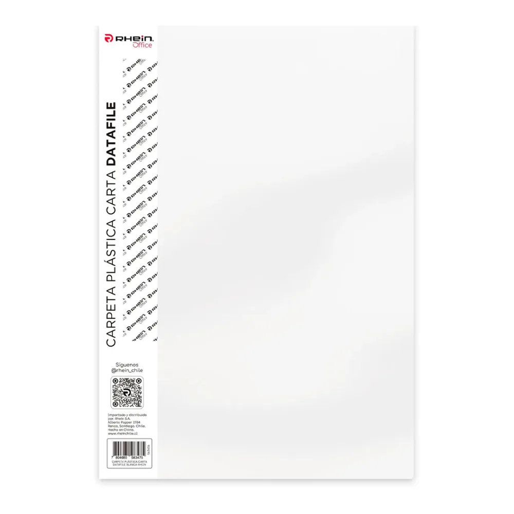 Carpeta Plastica con Gusano Carta Datafile Blanca Rhein