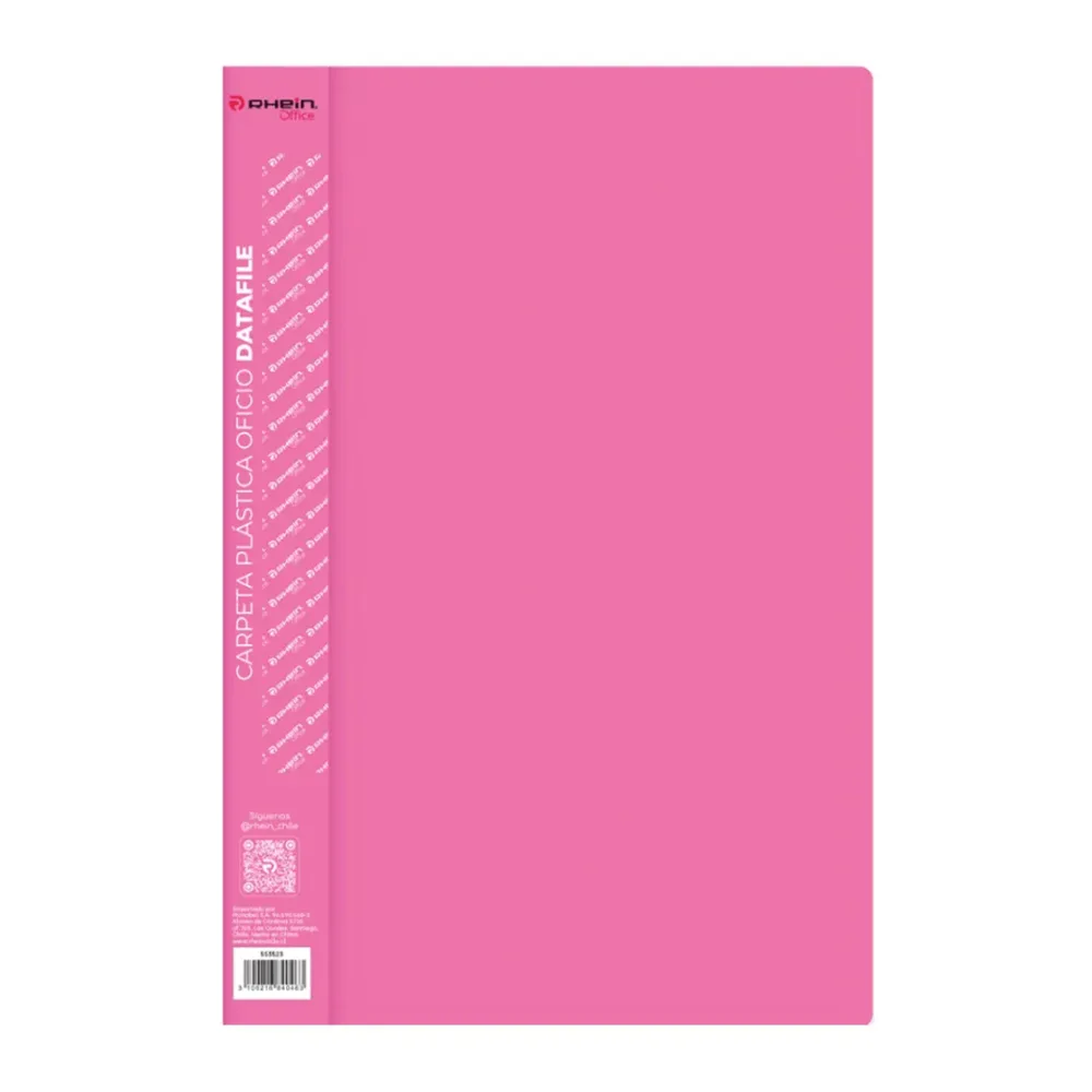 Carpeta Plastica con Gusano Oficio Datafile Rosada Rhein