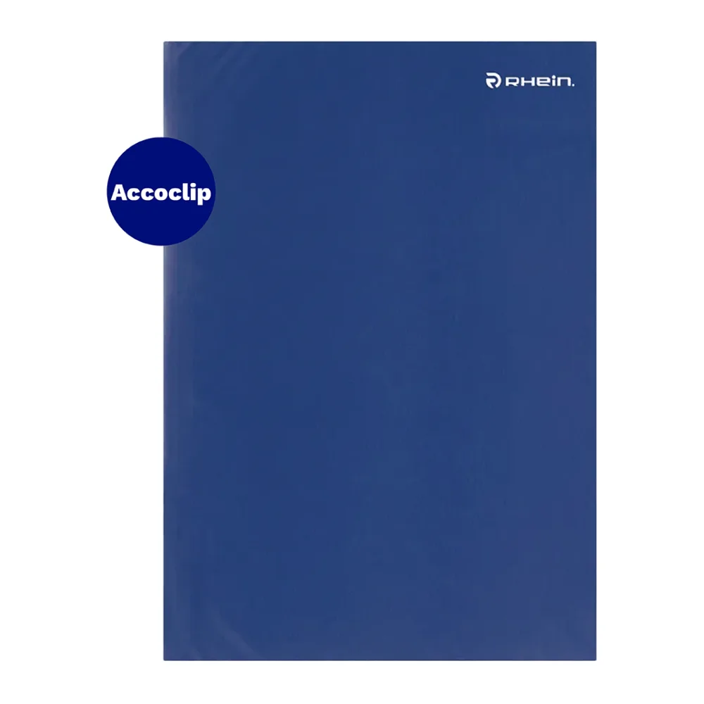 Carpeta Plastificada con Accoclip Oficio Azul Rhein