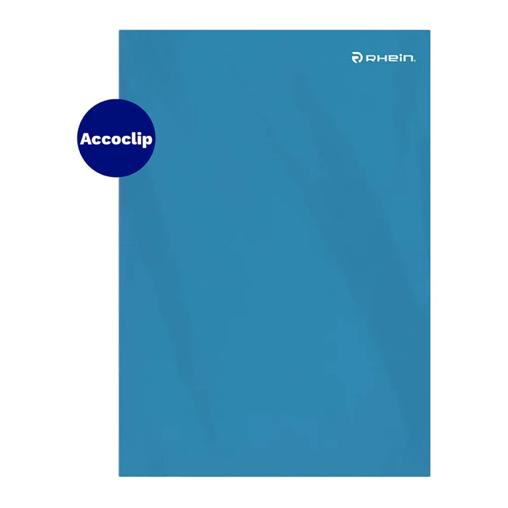 Carpeta Plastificada con Accoclip Oficio Celeste Rhein