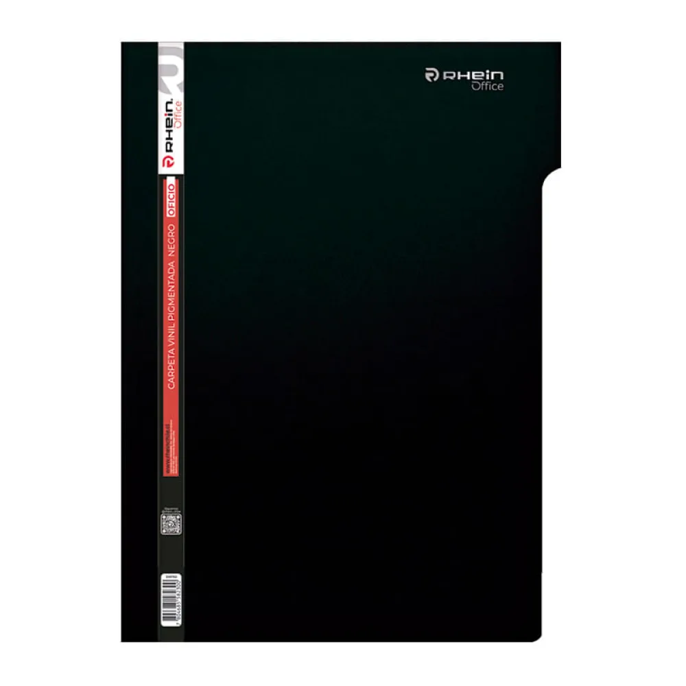 Carpeta Vinil Pigmentada Oficio Negro Rhein