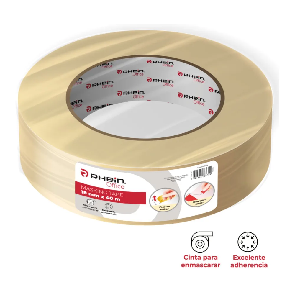 Cinta Adhesiva Masking 18 Mm X 40 Mt Rhein