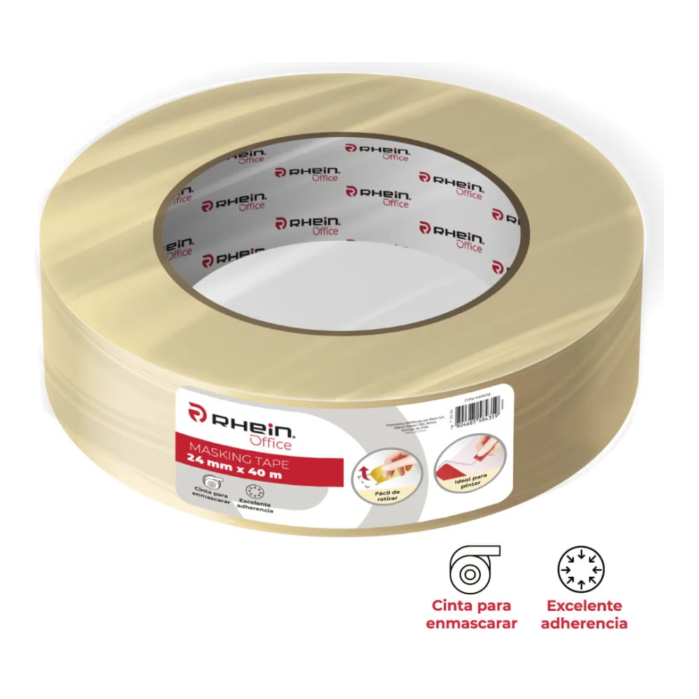 Cinta Adhesiva Masking 24 Mm X 40 Mt Rhein