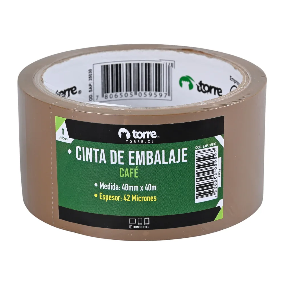 Cinta de Embalaje Café Esp. 42 Micrones 48 Mm X 40 Mt