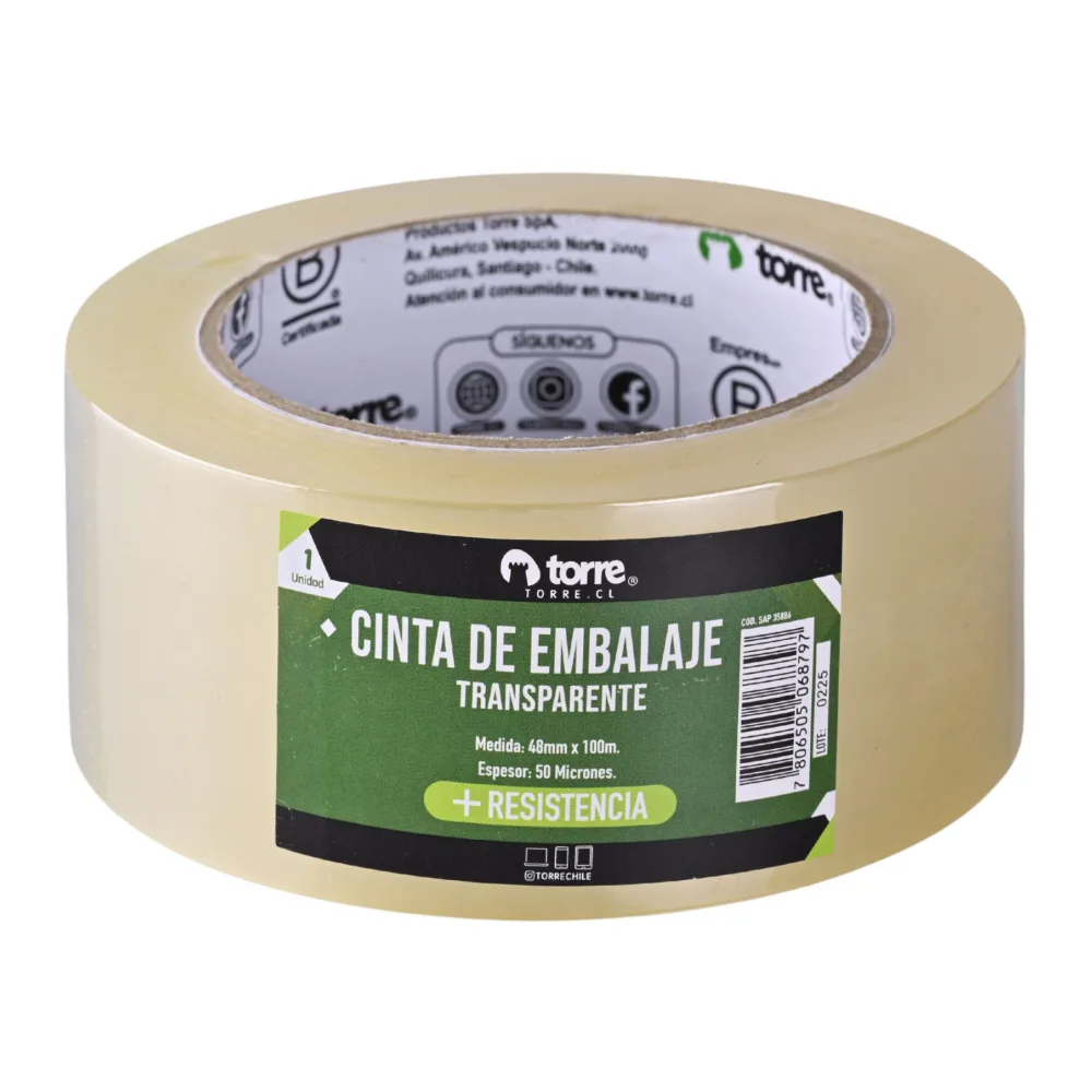 Cinta Embalaje Ultra Resistente 48MMX100M Torre