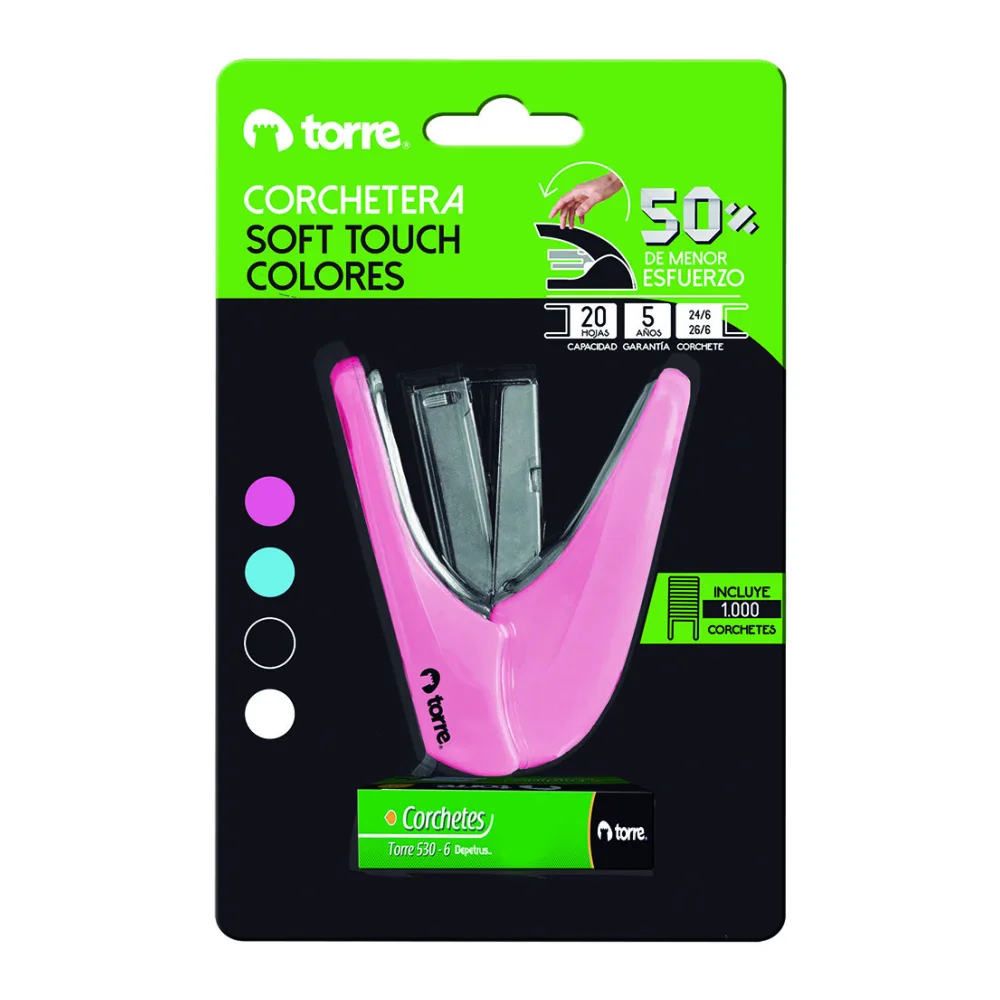Corchetera Soft Touch Mini Colores