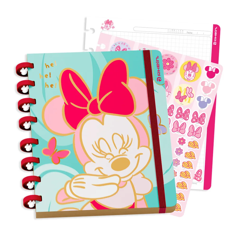 Cuaderno Especial 1/2 Oficio Discos Minnie Bow Diseño 1 Rhein