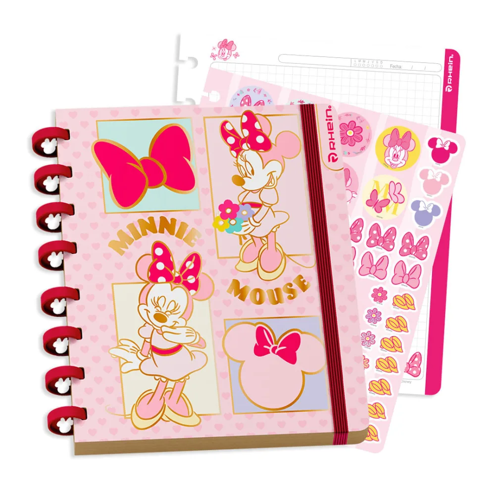 Cuaderno Especial 1/2 Oficio Discos Minnie Bow Diseño 2 Rhein