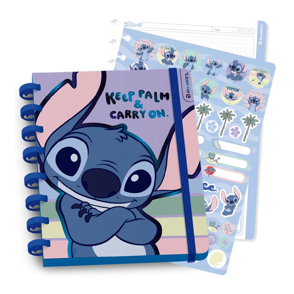 Cuaderno Especial Carta Discos Stitch Waves 80 Hojas 5 Mm Diseño 1 Rhein