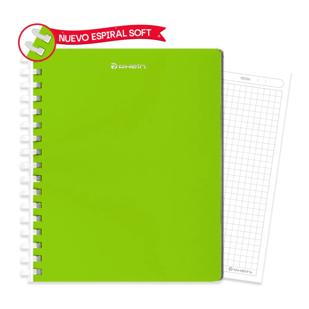 Cuaderno Universitario Premium Pp 100 Hojas 7 Mm Verde Rhein