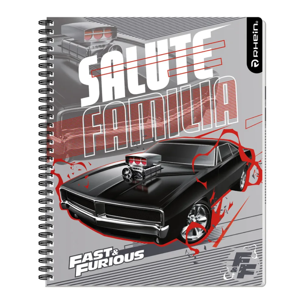 Cuaderno Universitario Rapidos y Furiosos 100 Hojas 7 Mm Rhein
