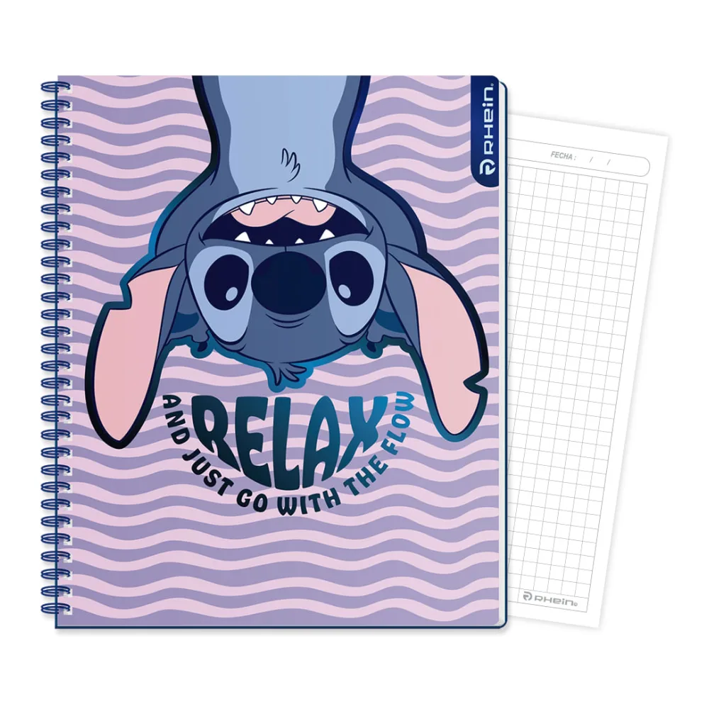 Cuaderno Universitario Stitch Waves 100 Hojas 7 Mm Diseño 4 Rhein
