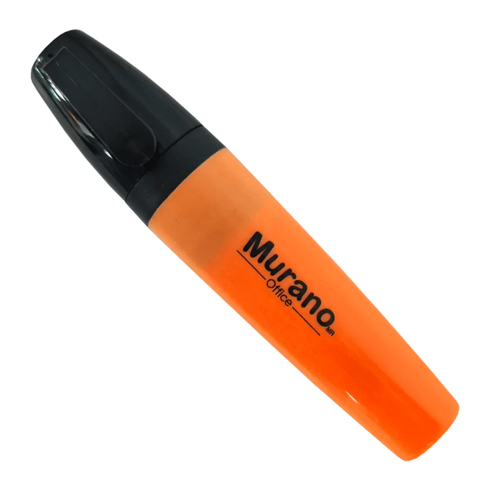 Destacador de Escritorio Punta Biselada Naranjo 1 Unidad Murano
