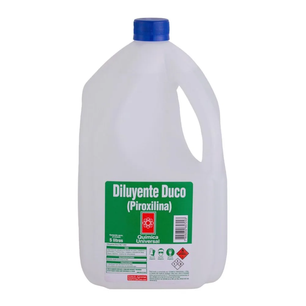 Diluyente Duco 5 Lt Transparente Quimica Universal