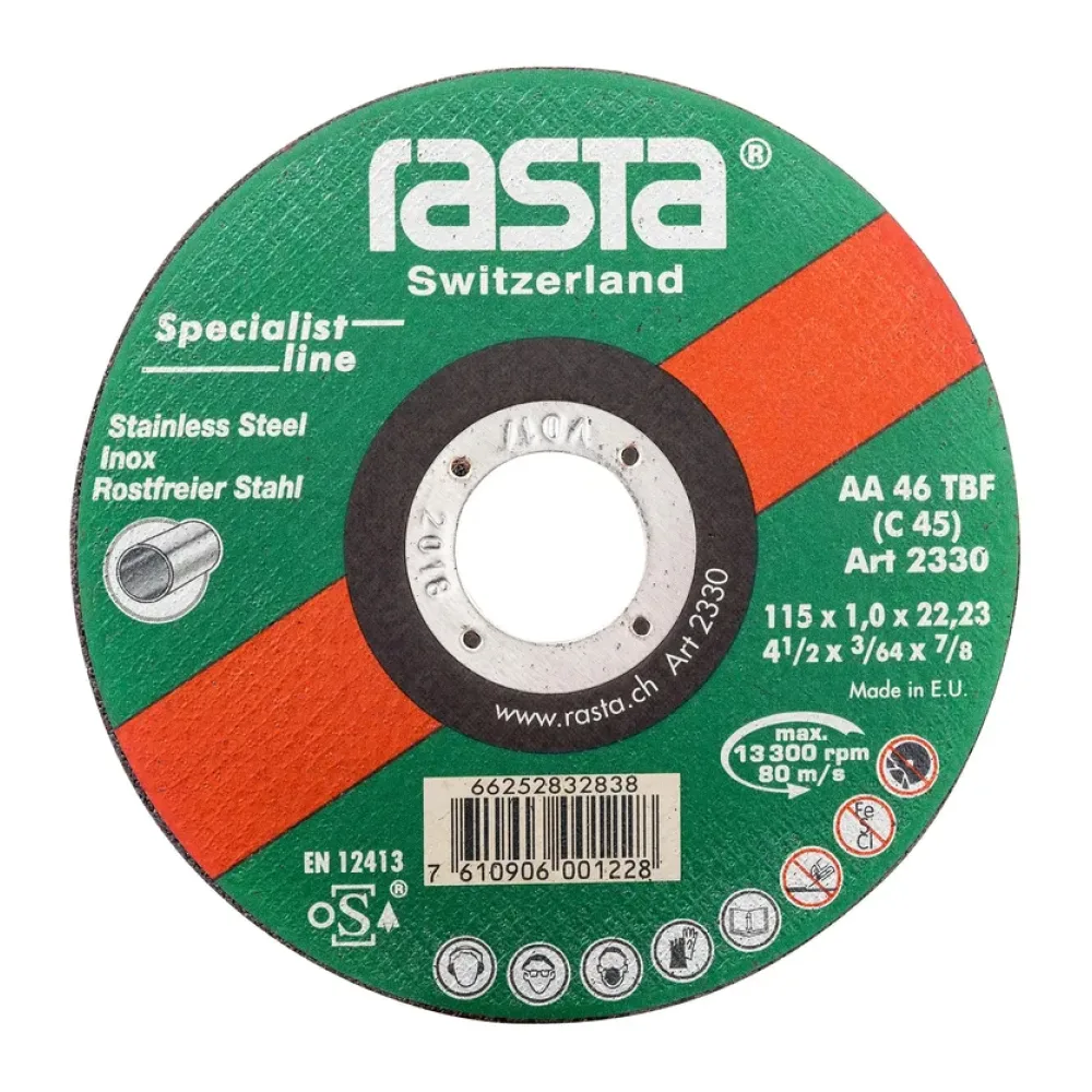 Disco de Corte 4 1/2" Óxido de Aluminio Rasta