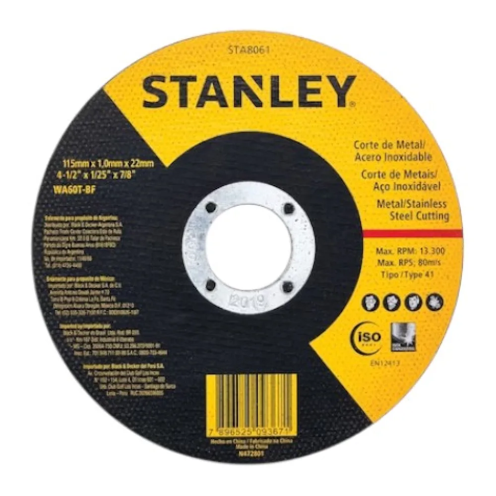 Disco de Corte 4 1/2 STA8061 Stanley