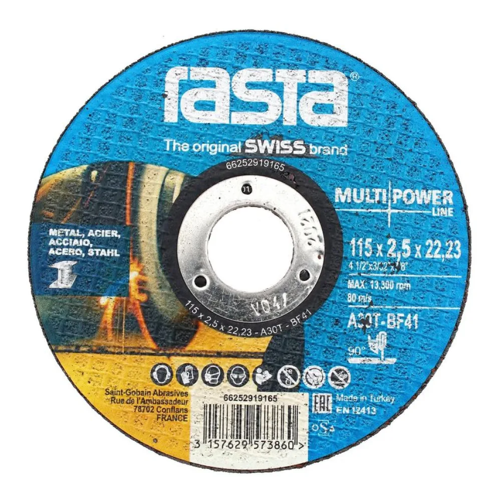 Disco de Corte Metal 4,5" Óxido de Aluminio Rasta