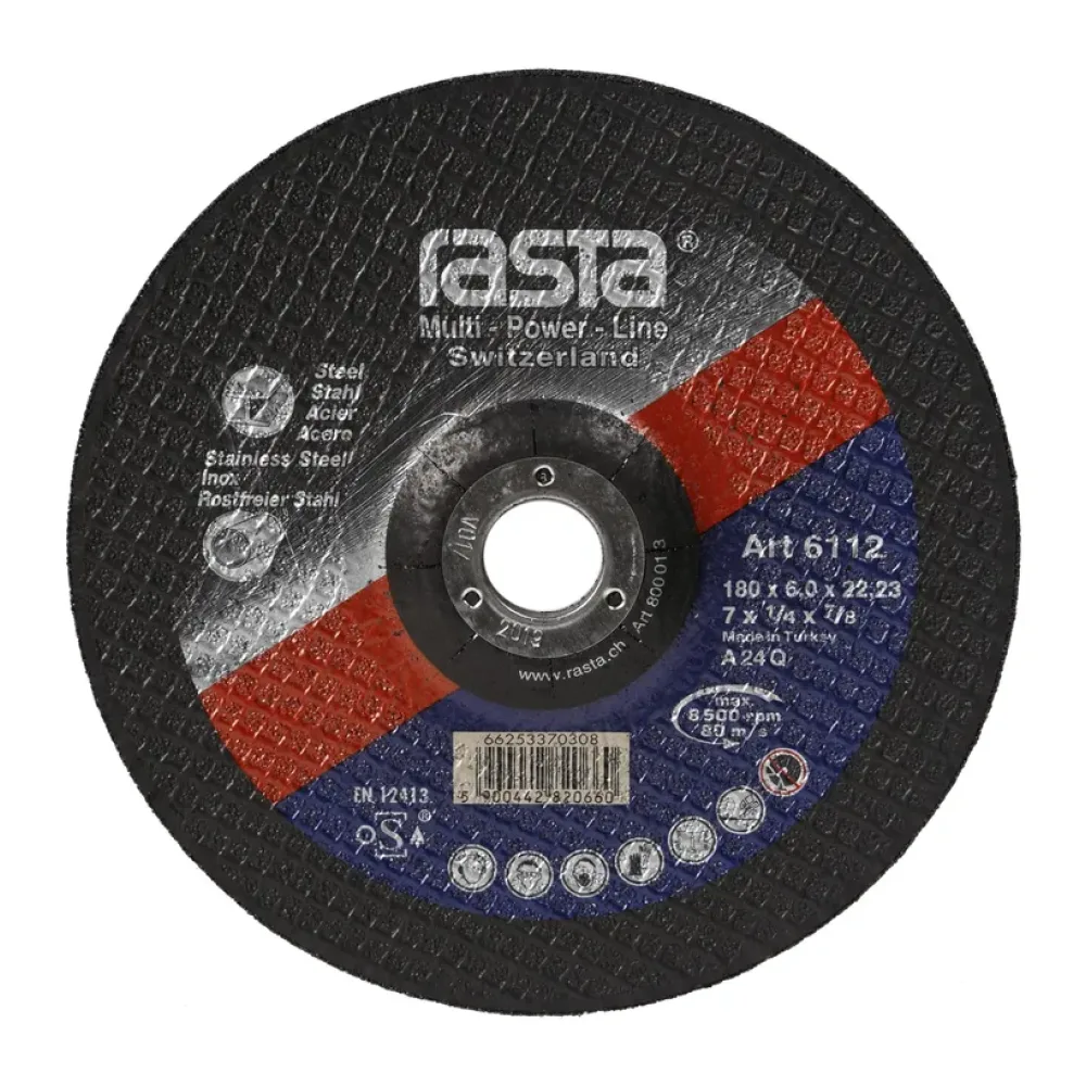 Disco de Desbaste 7" Óxido de Aluminio Rasta