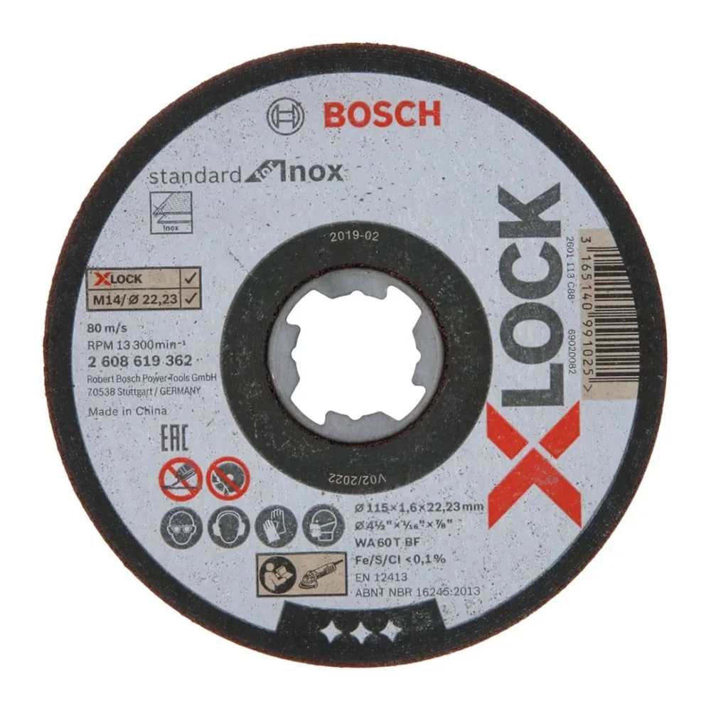 Disco de Desbaste Standar 4 1/2" Bosch X - Lock