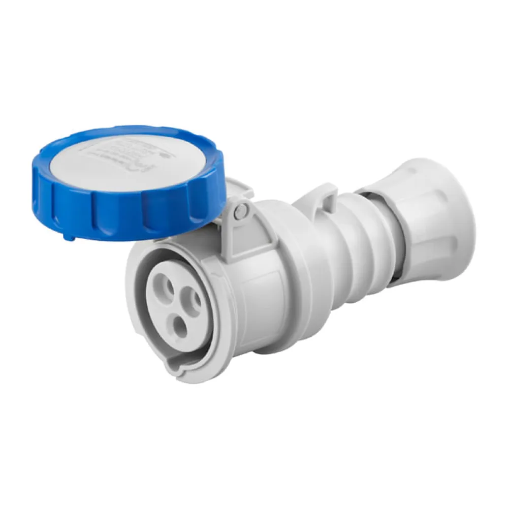 Enchufe Hembra Industrial Volante 220V 16A 2P+T IP66/69 62026103 Gewiss