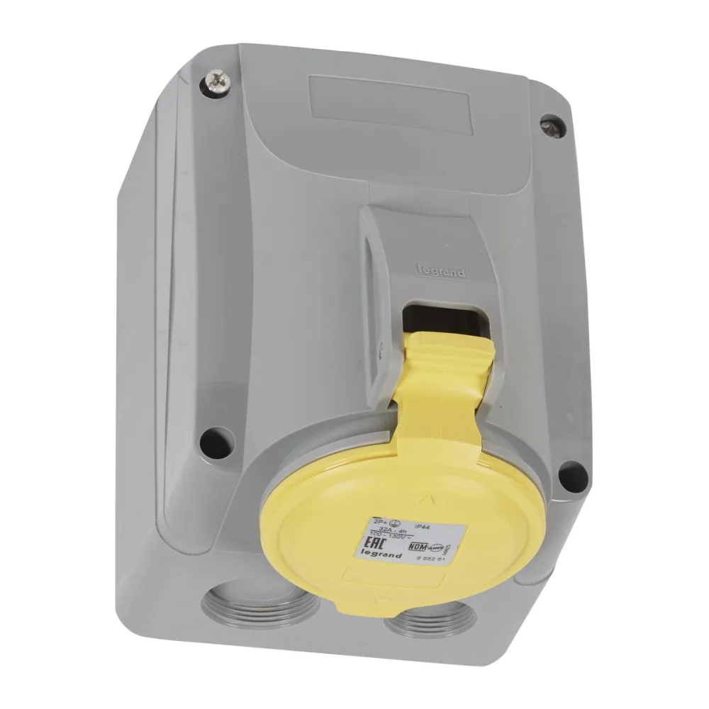 Enchufe Industrial P17 Sobrepuesta 2P+T 32A/110V 55525104 Legrand