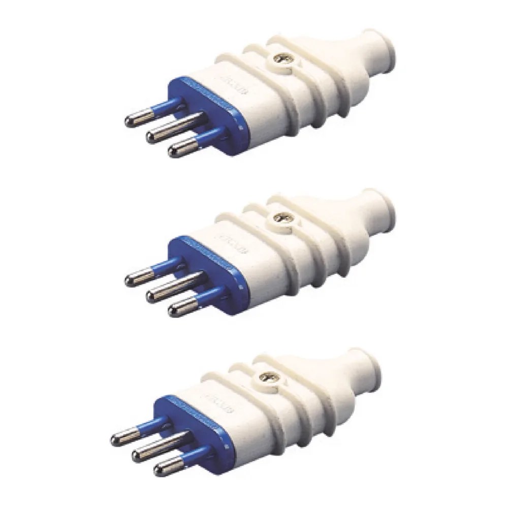 Enchufe Macho Volante 10A Blanco Pack 25 Unid DA28003103 Gewiss