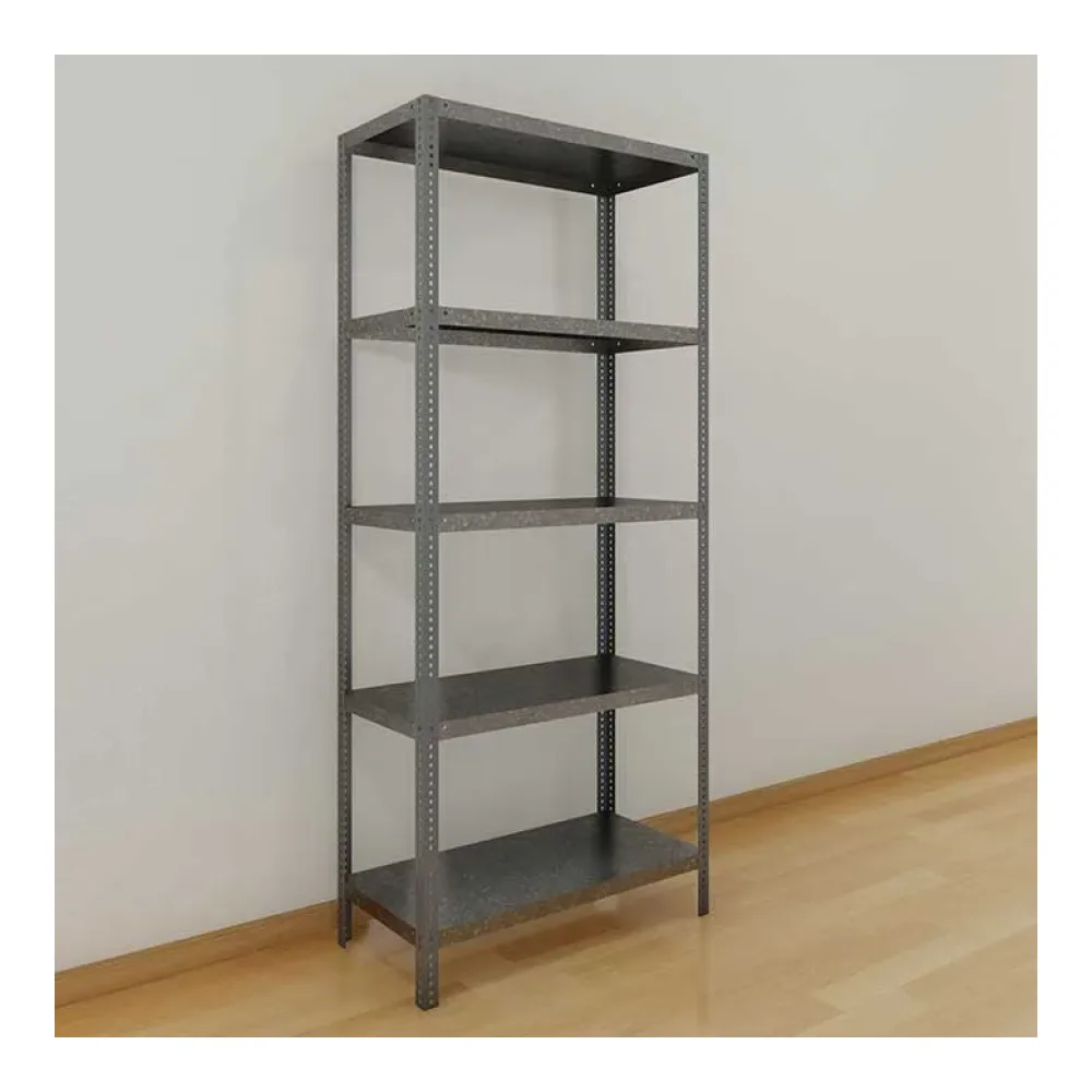 Estanterías Metálicas con Bandeja Galvanizada y Pilar Gris - 5 Niveles