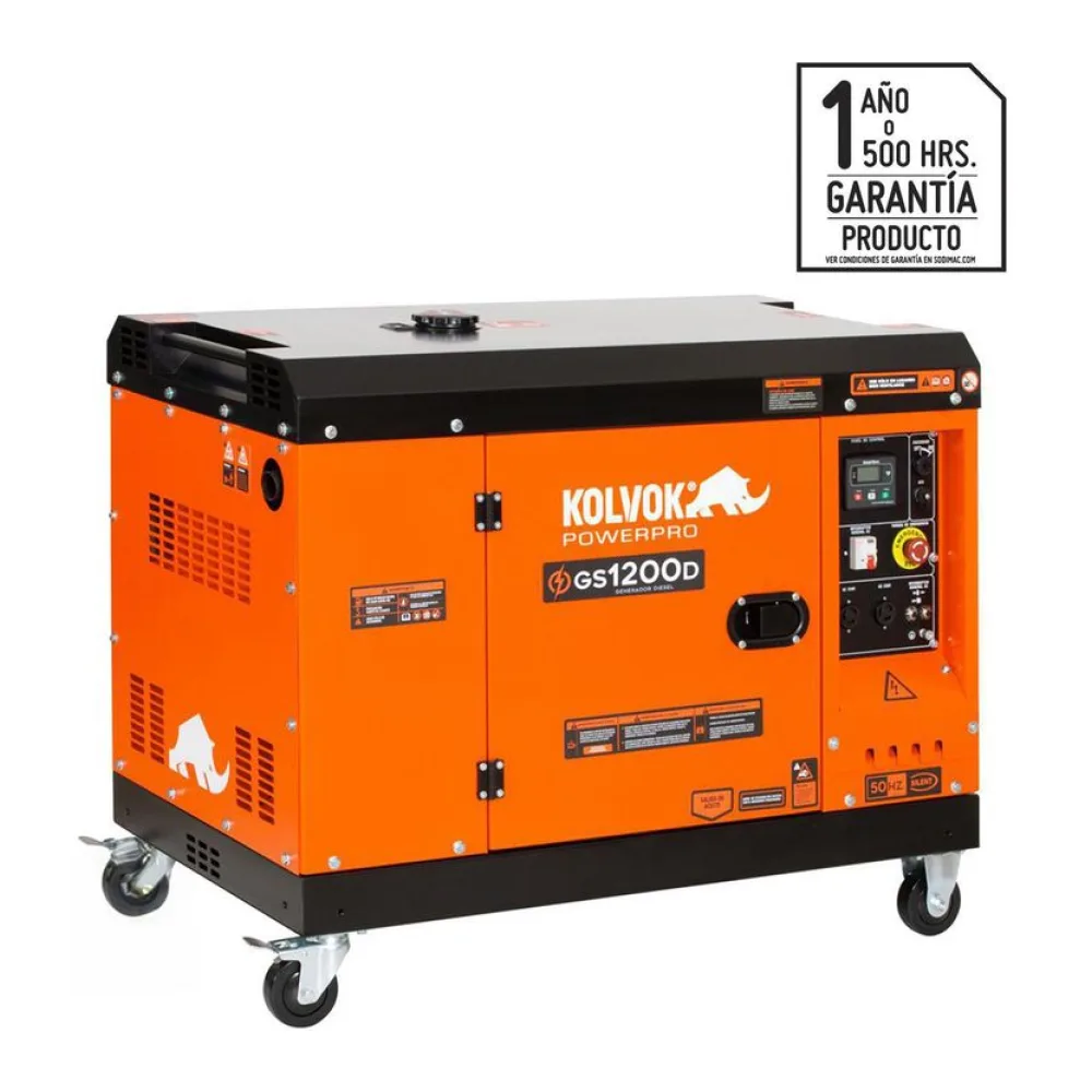Generador Eléctrico a Diesel Partida Eléctrica 12000 W 25 L Kolvok