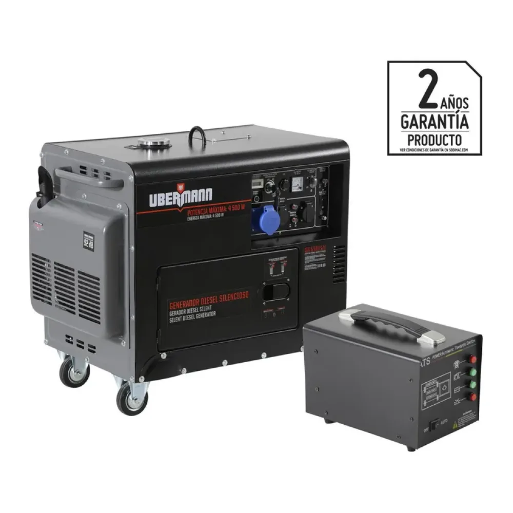 Generador Eléctrico a Diesel Partida Eléctrica 4500 W 13.5 L Ubermann