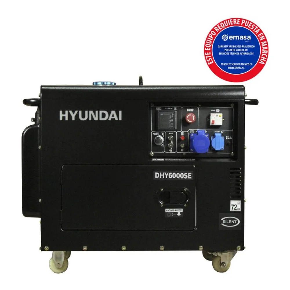 Generador Eléctrico a Diesel Partida Eléctrica 5300 W 12 L Hyundai