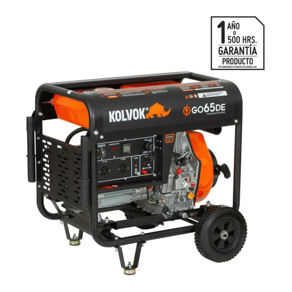 Generador Eléctrico a Diesel Partida Eléctrica 6500 W 12.5 L Kolvok