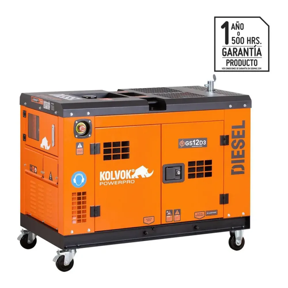 Generador Eléctrico a Diesel Partida Eléctrica 9600 W 25 L Kolvok