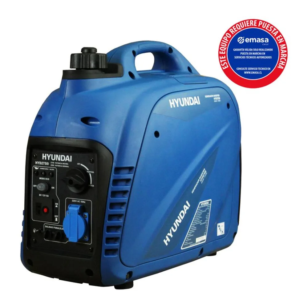 Generador Eléctrico a Gasolina Inverter 2750W Hyundai
