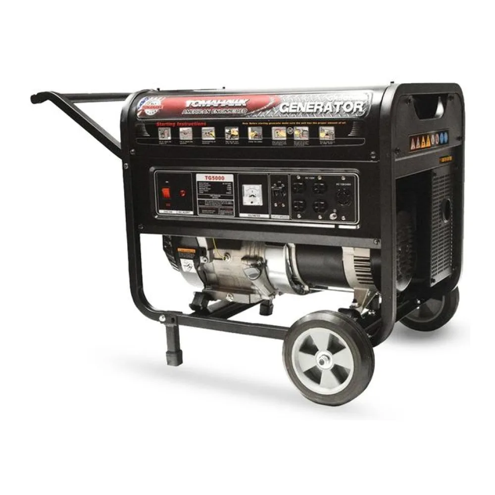 Generador Eléctrico a Gasolina Partida Manual 5000 W 25 L Tomahawk Power