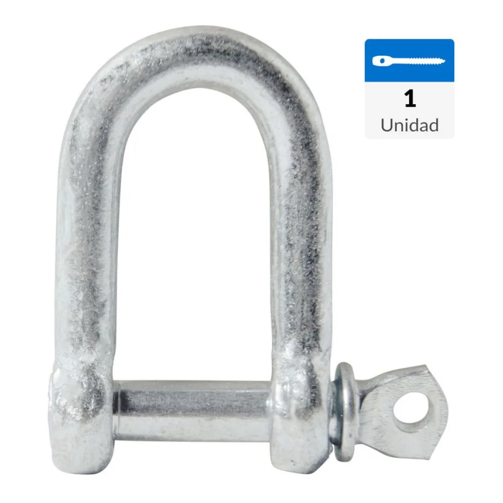 Grillete Recto 1/4" Plateado Fixser