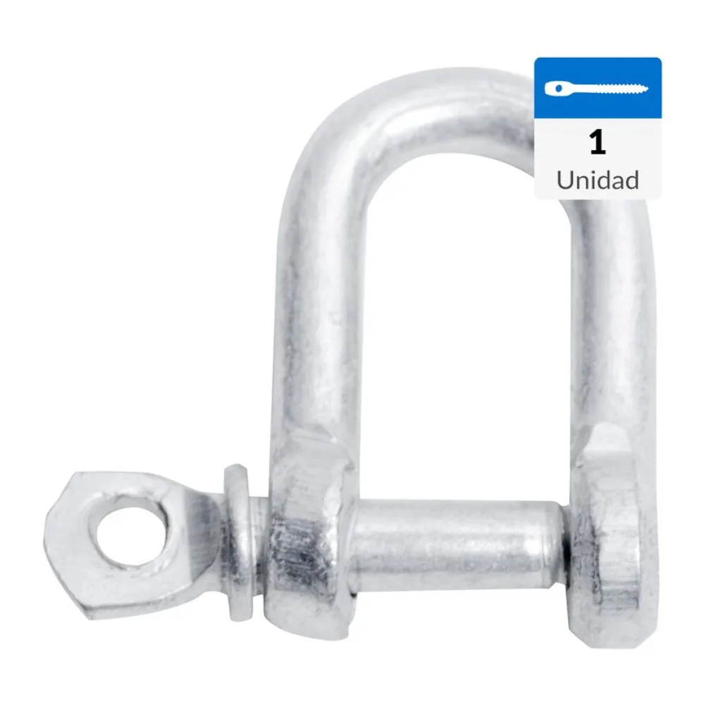 Grillete Recto 3/16" Plateado Fixser