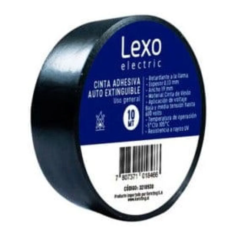 Huincha Aisladora Pvc Lexo 10 Yd Negra Kersting