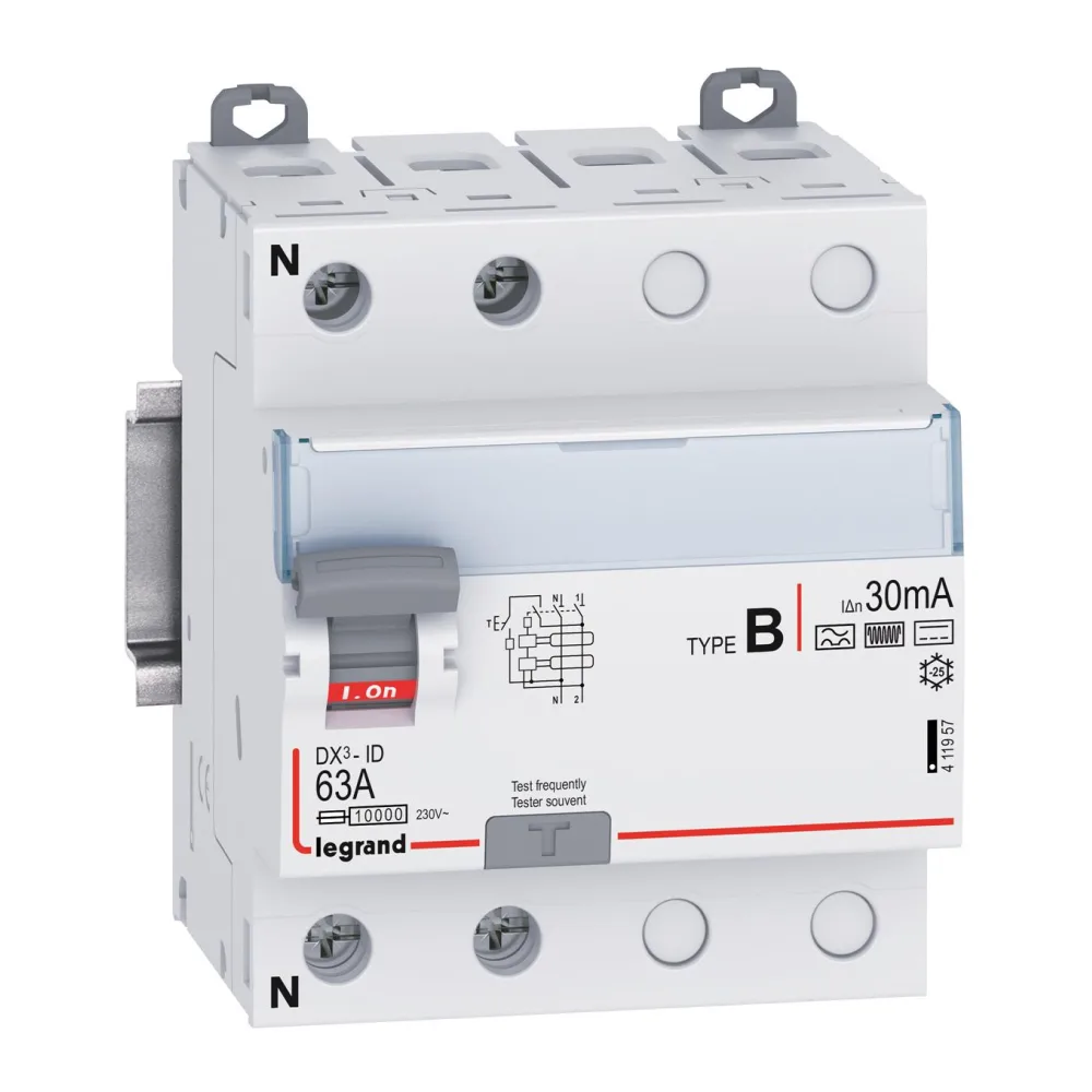 Interruptor Diferencial Dx- 2P 230V 63A Tipob 30MA 41195704 Legrand